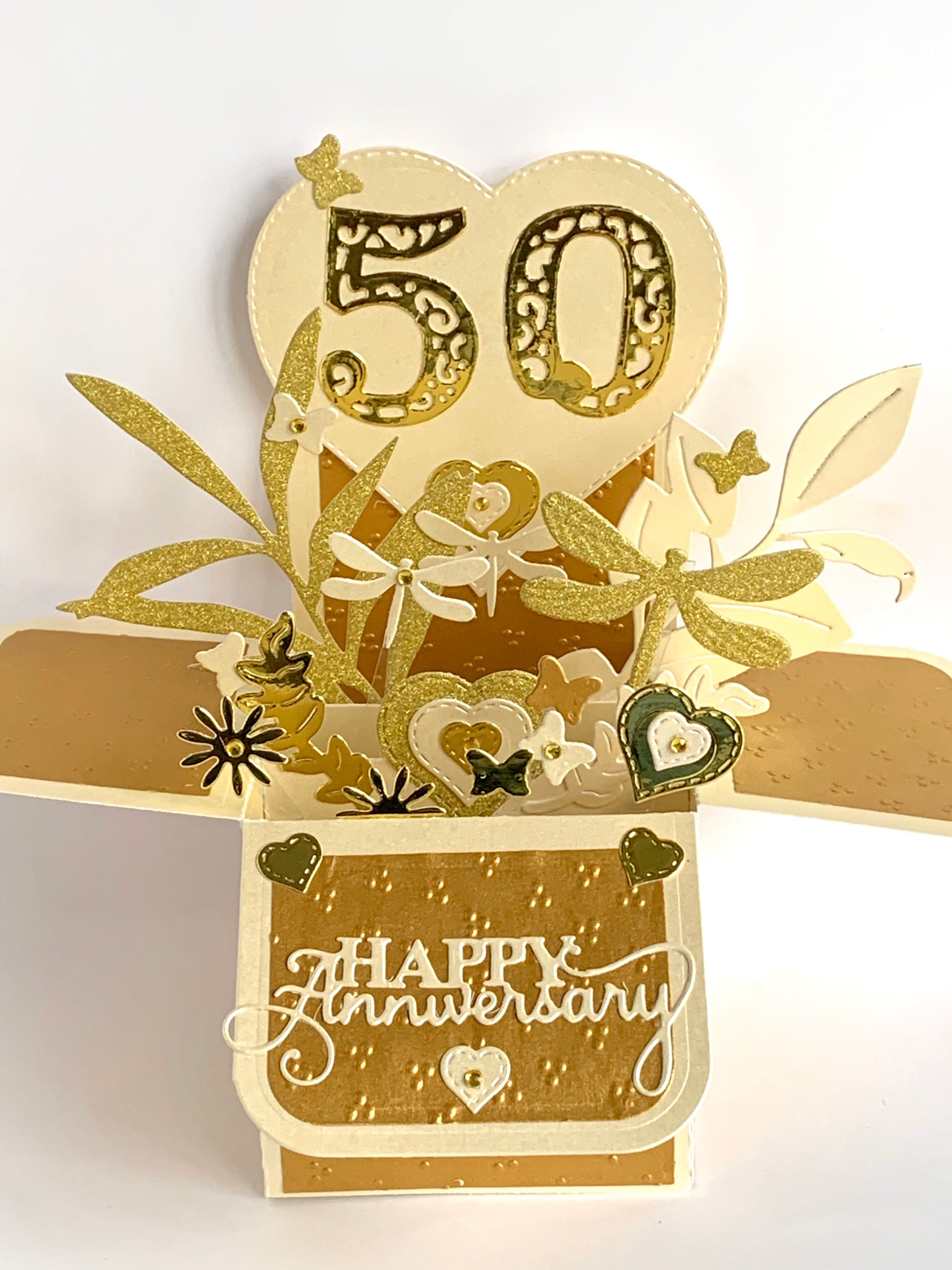 Scicent Anniversary Card For Wife 70th Anniversary Pop Up Greeting Cards | Gifts For Wife | Husband | Couple | Her | Him Golden Wedding Anniversary - View #9