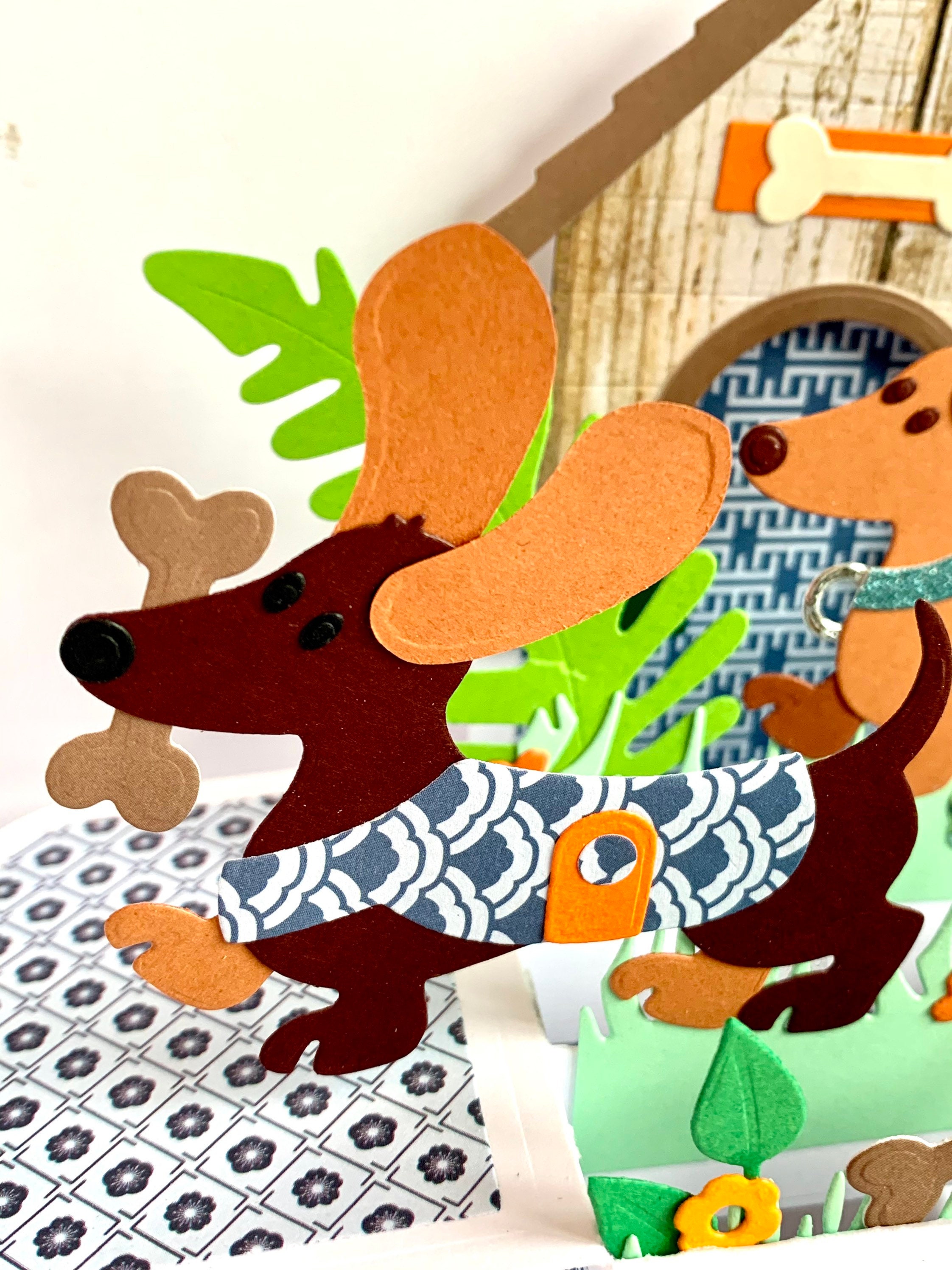 Dachshund pop up Happy Birthday Card 3D box card dog card | Etsy