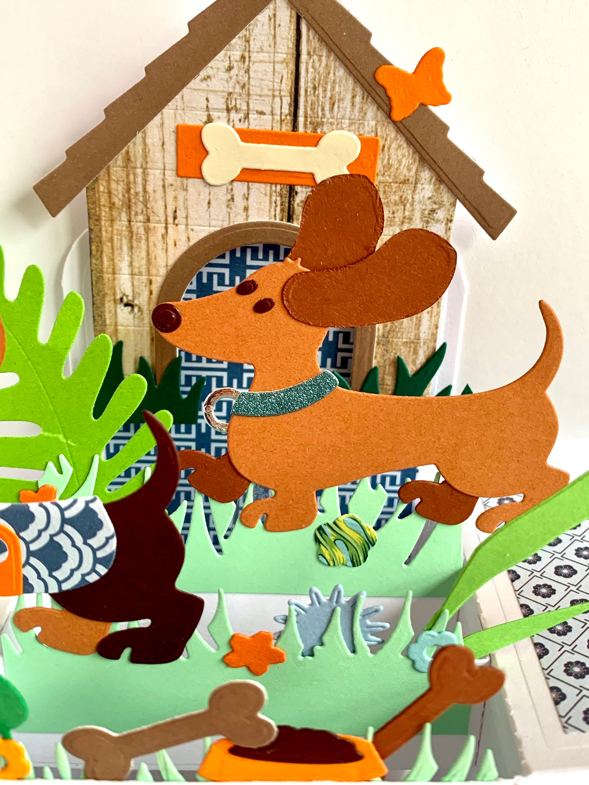 Dachshund Pop up Happy Birthday Card, 3D Box Card, Dog Card, Free ...