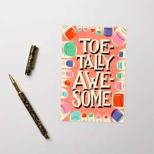 Greeting card - Toetally Awesome Pun Funny Joke Feet
