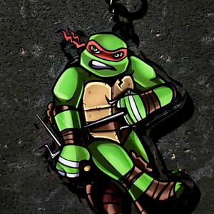 3" 2012 Raph Turtle Double Sided Acrylic Keychain