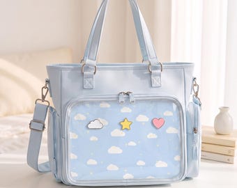 Ita Bag Insert Background Printable, 15 Kawaii Itabag Window Display Backing Designs, Pastel Y2K Digital Download, PDF PNG Pin Board Paper