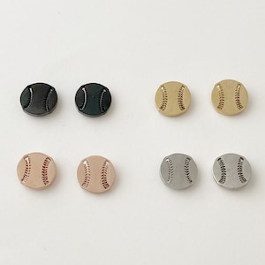 Baseball Softball Stud earrings, Sport earrings, gold, rose gold, silver, black