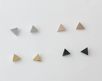 Triangle shape earrings, geometric earrings, gold, rose gold, silver, black