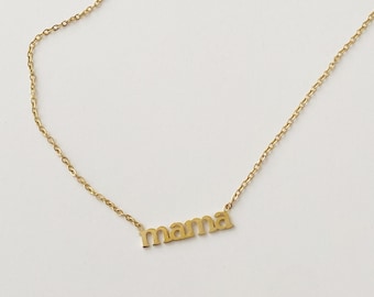 Mama Necklace in Gold