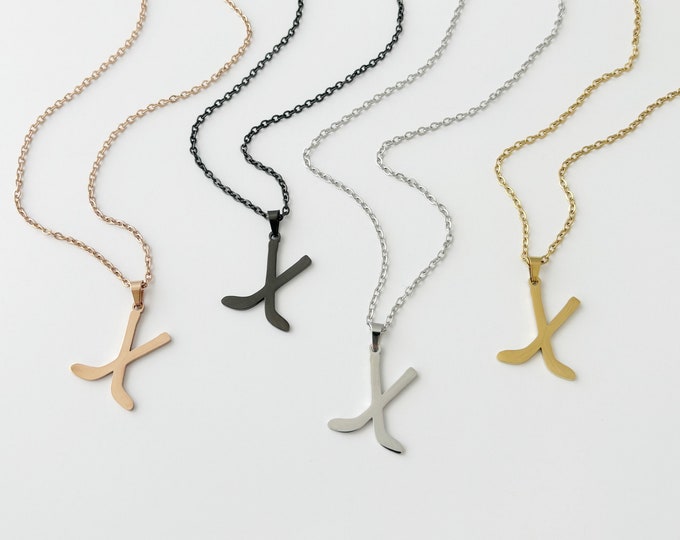 Hockey Sport Team Necklace, Silver, Gold, Rose Gold, Black