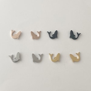 Shark Earring stud Earrings, gold, rose gold, silver, black