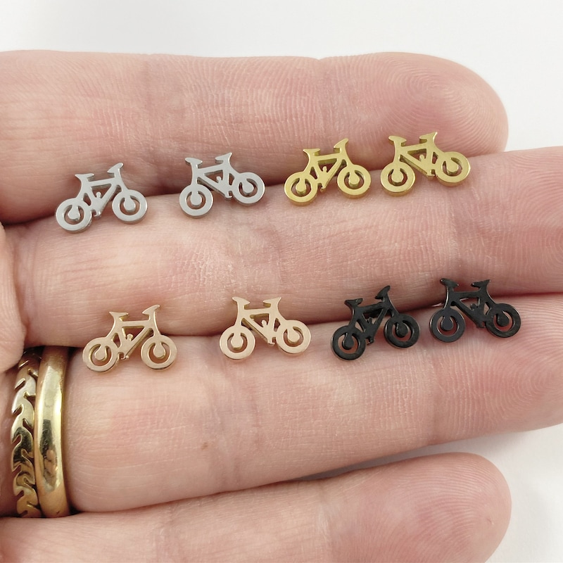 Accessories Fashion Creative Personality Cycling Stud Earrings