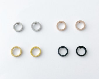 Round Stud earrings, circle stud earrings, gold, rose gold, silver, black