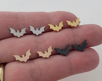 Bat earrings, Silver, Gold, Rose Gold, Black