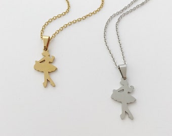 Ballerina Necklace Silver and Gold