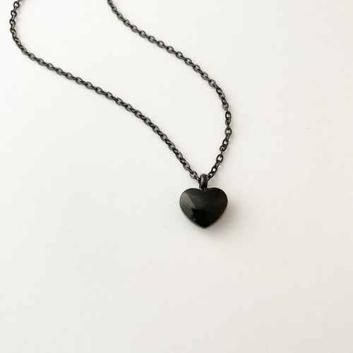 Collier à breloques urne commémorative coeur - argent, or, or rose, noir