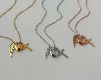 Heart Memorial Urn Charm Necklace - Silver, Gold, Rose Gold
