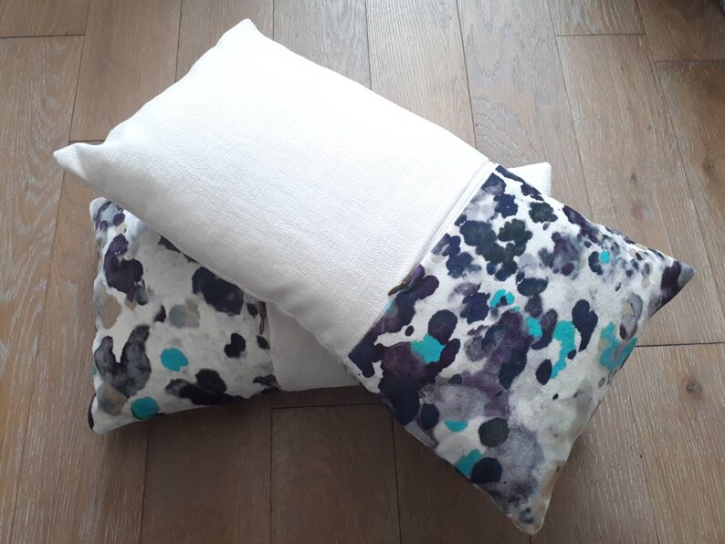 Rectangle Abstract Cushion Cover UK White Cushion Cream Etsy