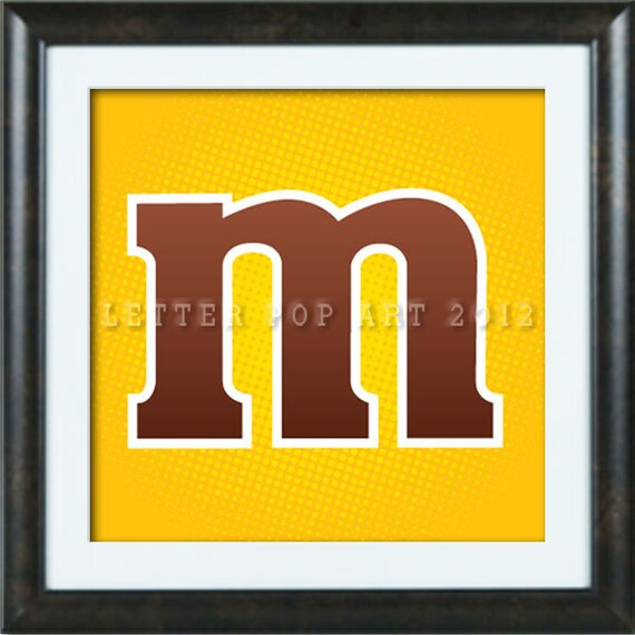 alphabet-pop-art-print-using-m-m-logo-logo-letter-m-etsy