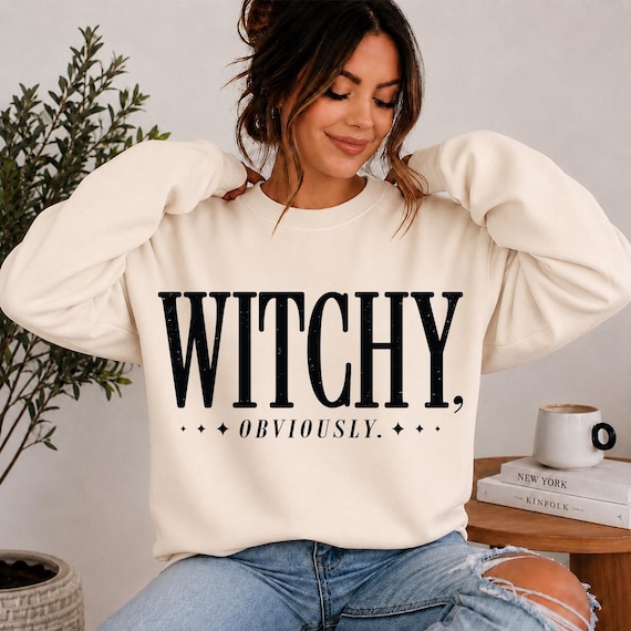 Witchy Obviously png, Distressed Halloween shirt Design, Spooky Fall Sublimation, Cricut Cut Files, Witch Shirt Design, Vintage Witchy png