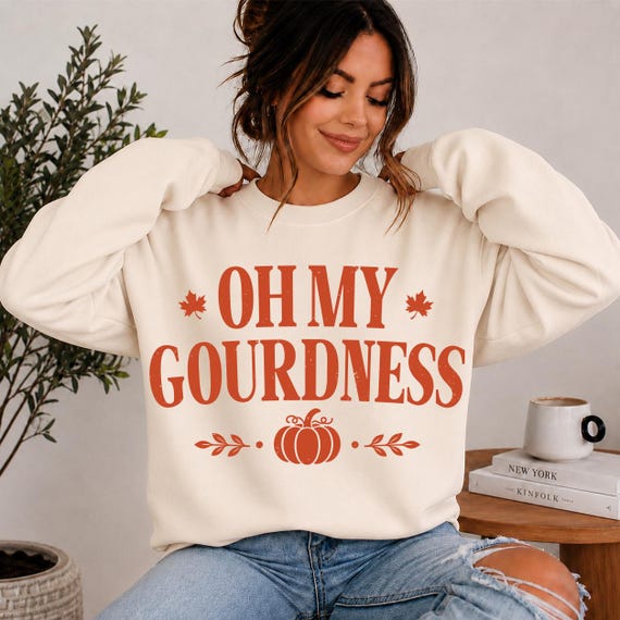 Oh My Gourdness png, Funny Fall shirt Design, Vintage Pumpkin png, Retro Fall Graphic, Fall Cut File, Commercial Use png, Autumn Sublimation