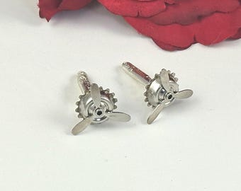 Gemelos, Gemelos, Gemelos, Inspiración vintage, Bodas, Gemelos de hélice de avión, Boda, Novio, Hermano, Papá Plata