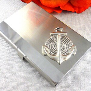 Nautische Visitenkarte RS Anker Card RS Silber Card RS Metal Card Inhaber gotischen Victorian