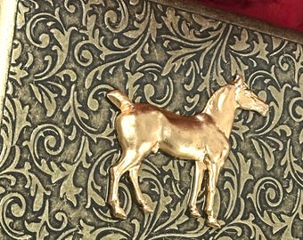 Cigarette Case, Horse, Horse  Box Money Holder, Safari Vintage Victorian Inspired, Regular Size Tobacco Holder Pocket Box