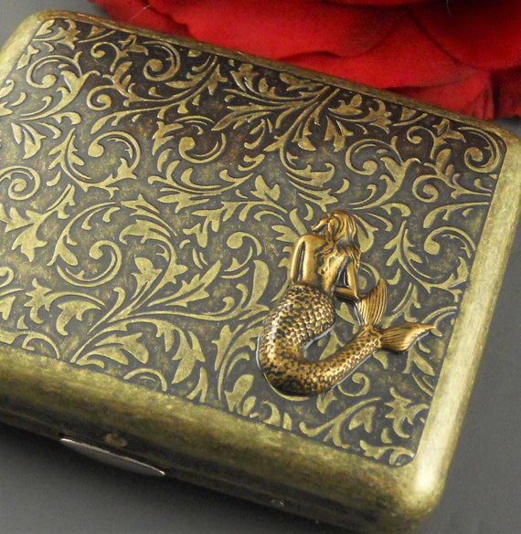 Cigarette Holder, Mermaid, Wallet, Business Card Case, Gift, Vintage  Inspired Credit Card Holder Victorian Inspired Regular Size