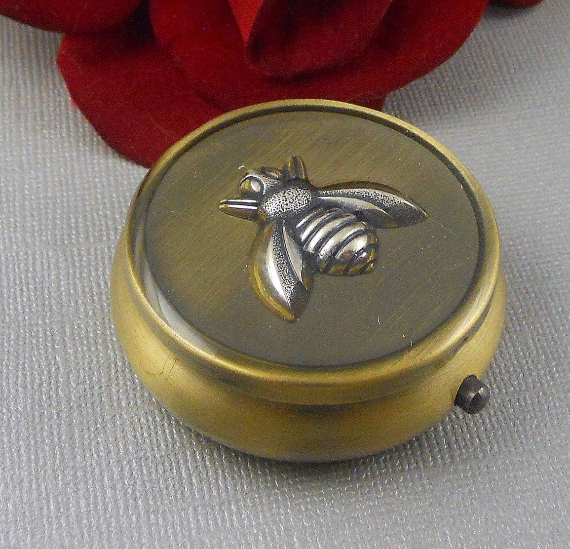 Pill Box Pill Case Vintage Gift Pillbox Pill Container Etsy