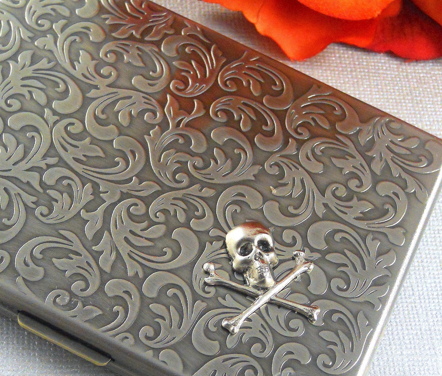 Silver Skull Cigarette Case Vintage Inspired Sterling Silver | Etsy