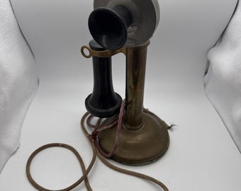 Antik mässingsljustelefon Automatisk Elektrisk Western Electric Company