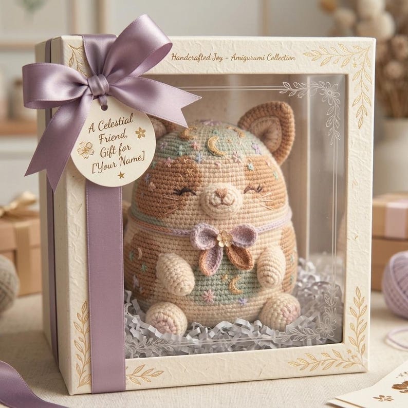 Celestial Patchwork Cat Crochet Pattern, Amigurumi Plush Toy (PDF Download) image 4