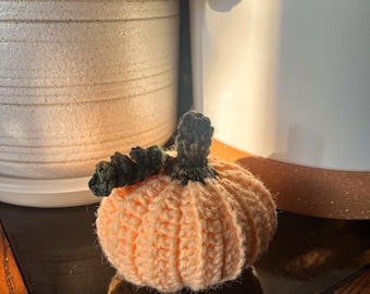 Handmade Light Orange Crochet Pumpkin