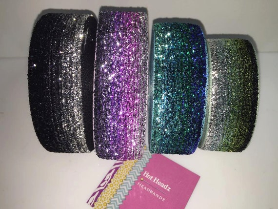 Non-Slip 1" Ombre Sparkle Glitter Headband