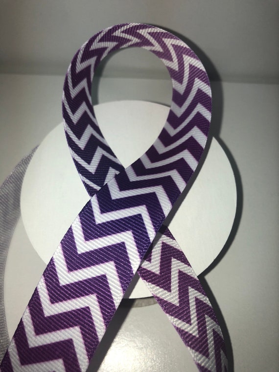 7/8" Purple Ombré Horizontal Chevron Non-Slip Headband