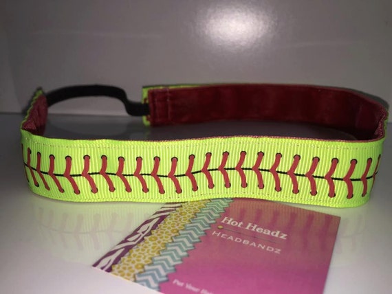 Custom Embroidered Personalized Non-Slip SOFTBALL Stitch Headbands