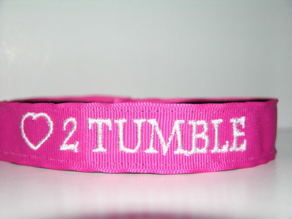 Embroidered Personalized Gymnastics Non-Slip Headband - "Love" 2 Tumble