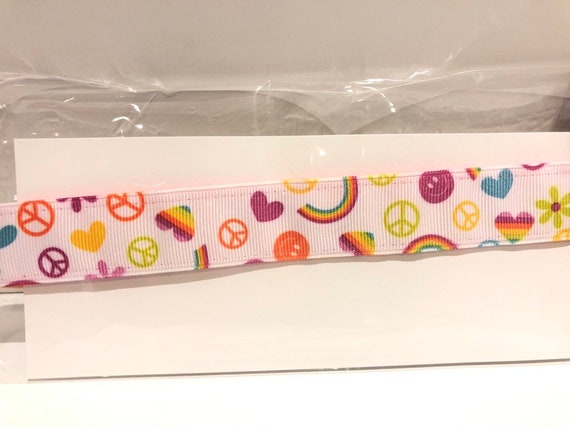 Peace, Love & Happiness 7/8" Non-Slip Headbands
