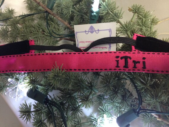 Ready 2 Ship - Embroidered Non-Slip 5/8" Hot Pink Saddle Stitch - iTri