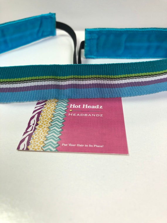 Blue with Stripes Non-Slip Headband