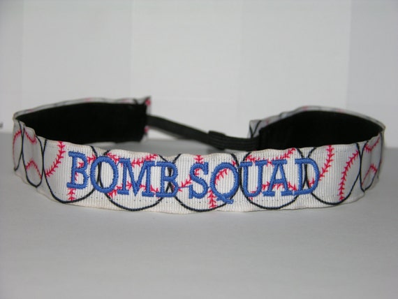 Custom Embroidered Personalized Non-Slip BASEBALL Headbands