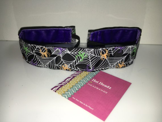 Halloween Spiders and Webs Non-Slip Hot Headz Headband