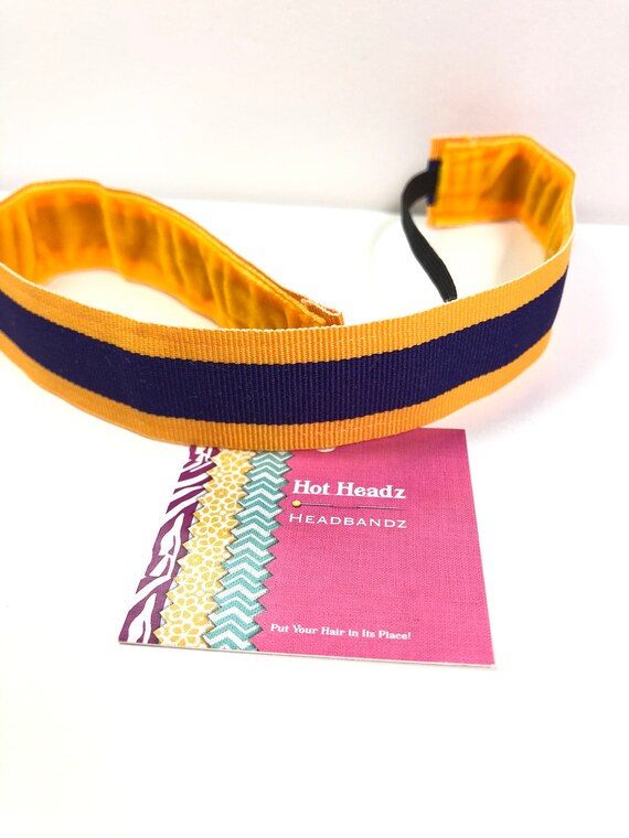 Purple & Gold Stripe Non-Slip Headband