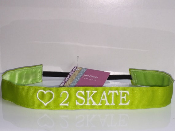 Embroidered Personalized Figure Skating Non-Slip Headband - "Love" 2 Skate