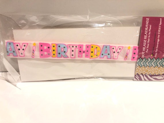 Happy Birthday 7/8" Non-Slip Headbands
