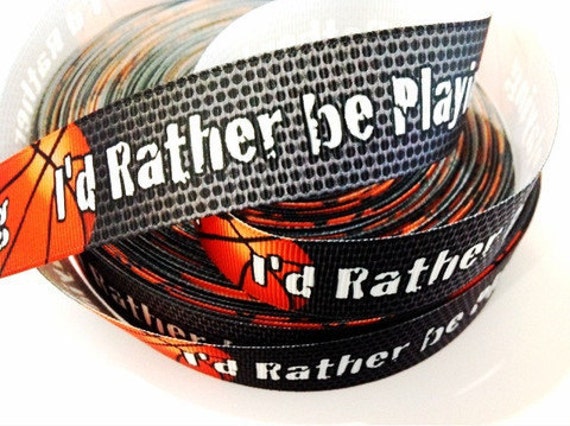 Custom Non-Slip Basketball Headbands - "I'd Rather Be Playing Basketball"