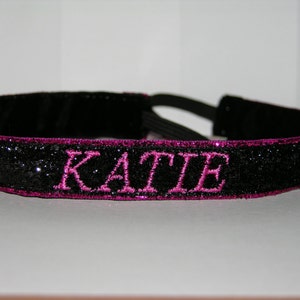 Custom Embroidered Personalized Non-Slip Layered Sparkle Team Headbands