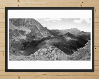 Lake Peyrelade – BW photograph