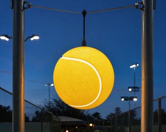 Tennis Ball Chandeliers Lamp, Sports Ambient Light, Modern Bedroom Nightlight, 3D Print Globe Sculpture