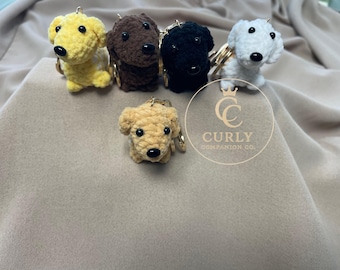Amigurumi Crochet Dog Keychain | Dog Lover Gift | Puppy Bag Charm | Cute Key Ring | Purse Charm | Backpack Accessory | Single Keychain