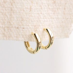 Huggie Hoops Tiny Everyday Hoops Silver Huggie Hoops Dainty Hoops Minimalist Hoops Basic Hoops Earrings Lightweight Hoops image 2