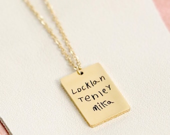 Handwriting Necklace - Signature Necklace - Handwriting Jewelry - Remembrance Necklace - Charm Necklace - Personalized Gift For Her