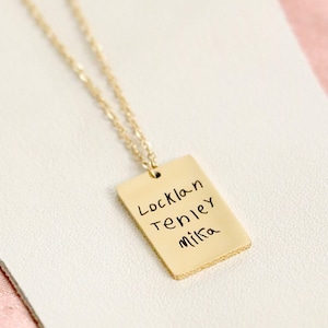 Handwriting Necklace - Signature Necklace - Handwriting Jewelry - Remembrance Necklace - Charm Necklace - Personalized Gift For Her